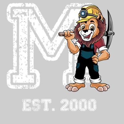  M with Mascot - White Thumbnail